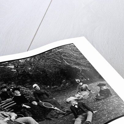 Group of People With Tennis Rackets by Anonymous