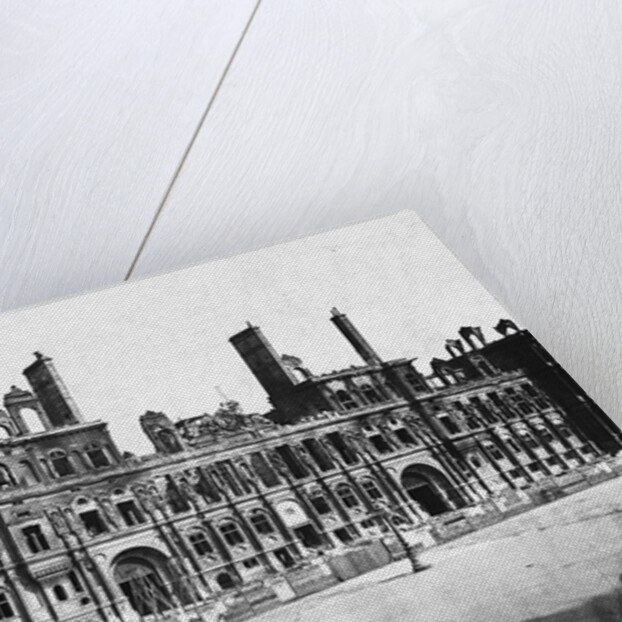 Damaged Hotel de Ville by Anonymous
