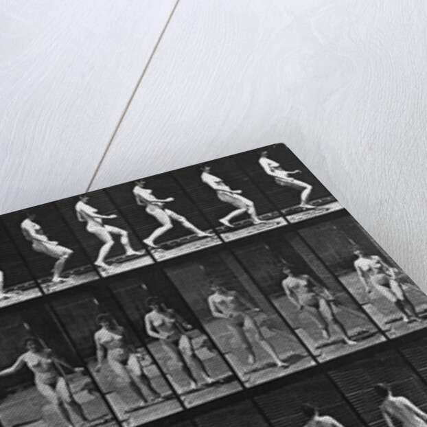 Nude Woman Hurdling by Anonymous