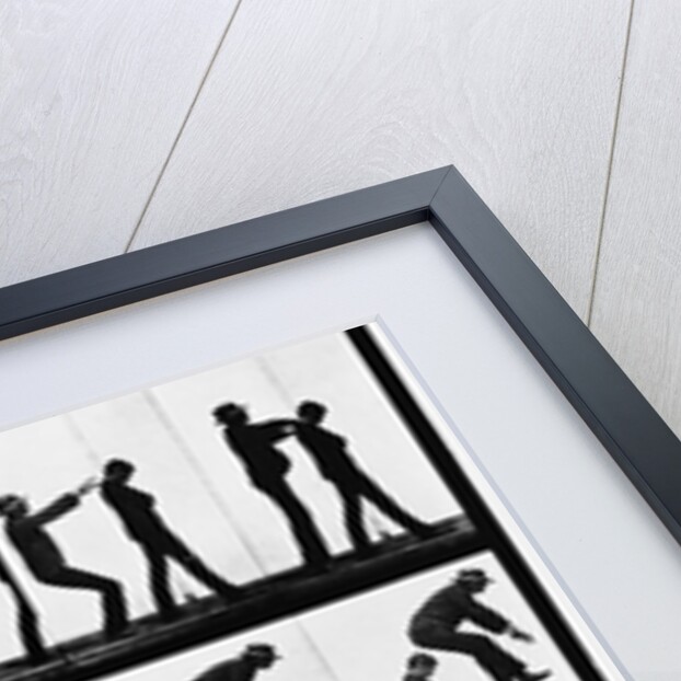 Two Men Leapfrogging by Anonymous