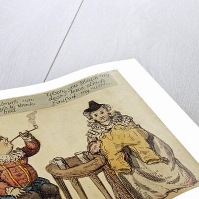 A Husband and Wife Spend an Evening at Home Intaglio Print by Anonymous