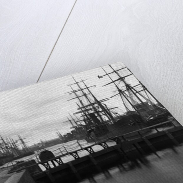 Sailing Ships in Swansea Docks by Anonymous