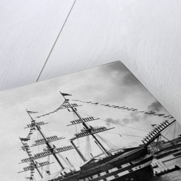 Cadets Man Yards of HMS Worcester by Anonymous