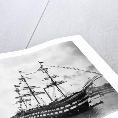 Cadets Man Yards of HMS Worcester by Anonymous