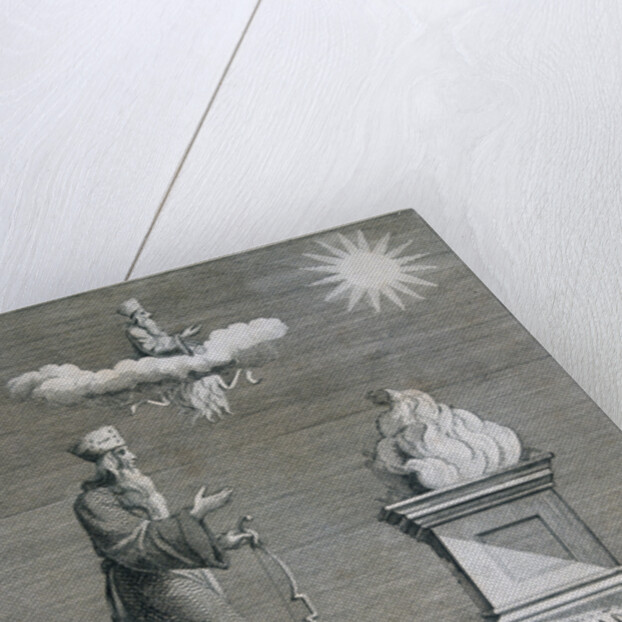 18th-Century Engraving of Sculpture on an Ancient Mausoleum at Persepolis by Anonymous