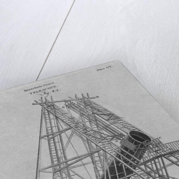 Illustration of Herschel's Giant Telescope by Anonymous
