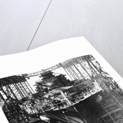 Battleship Indiana Under Construction by Anonymous