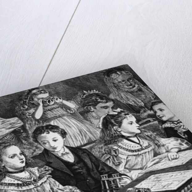 Artistic Etching Of Children At The Pantomime by Anonymous