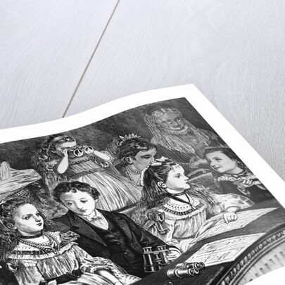Artistic Etching Of Children At The Pantomime by Anonymous
