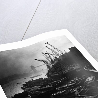 Barges Moored at Hays Wharf by Anonymous