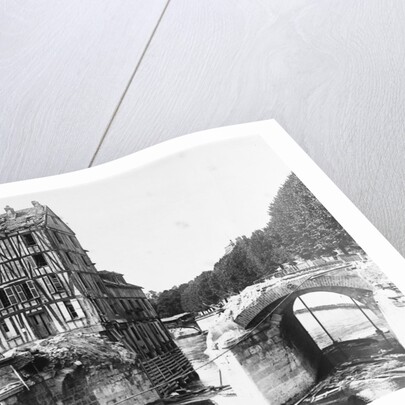 Destroyed Bridge at Meaux in France, ca. 1915 by Corbis