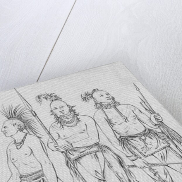 Three Osage Warriors by George Catlin