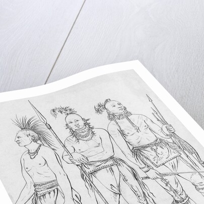 Three Osage Warriors by George Catlin