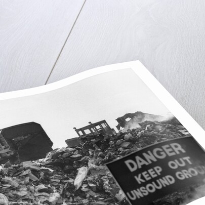 Warning Sign at Garbage Dump by Anonymous