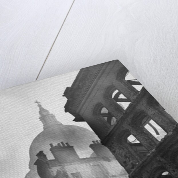 Saint Paul's Cathedral Admist Ruins by Anonymous