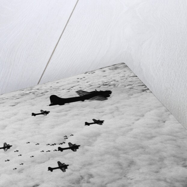 Flying Fortresses in Flight Over Germany by Anonymous