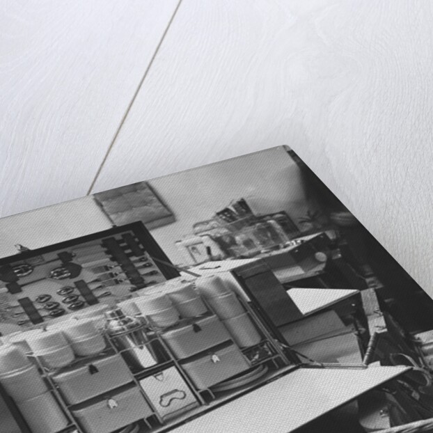 Leather Picnic Hamper by Anonymous