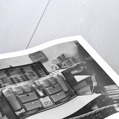 Leather Picnic Hamper by Anonymous