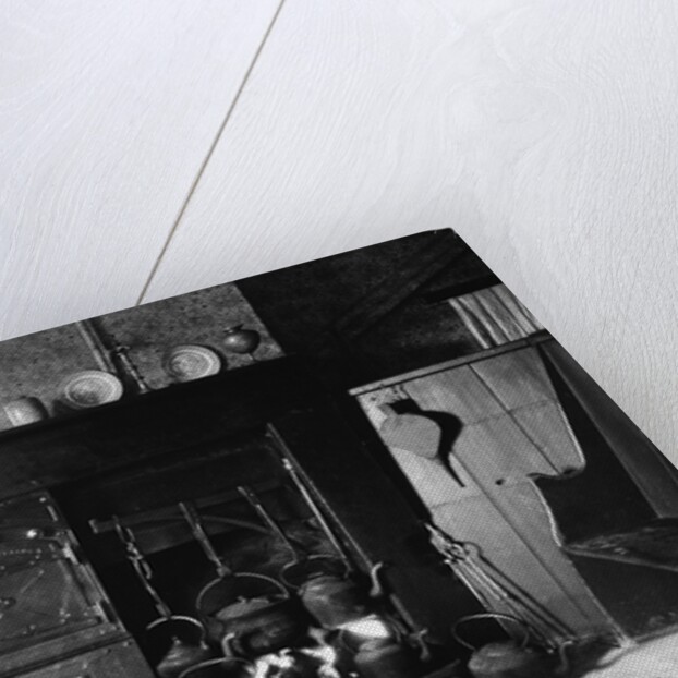 Kettles Hanging in an Open Fireplace by Anonymous