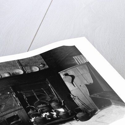 Kettles Hanging in an Open Fireplace by Anonymous