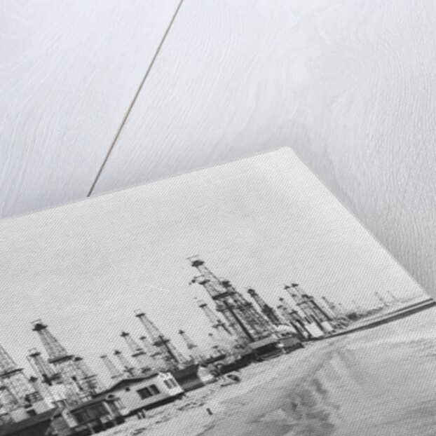 Oil Derricks on a Beach in California by Anonymous