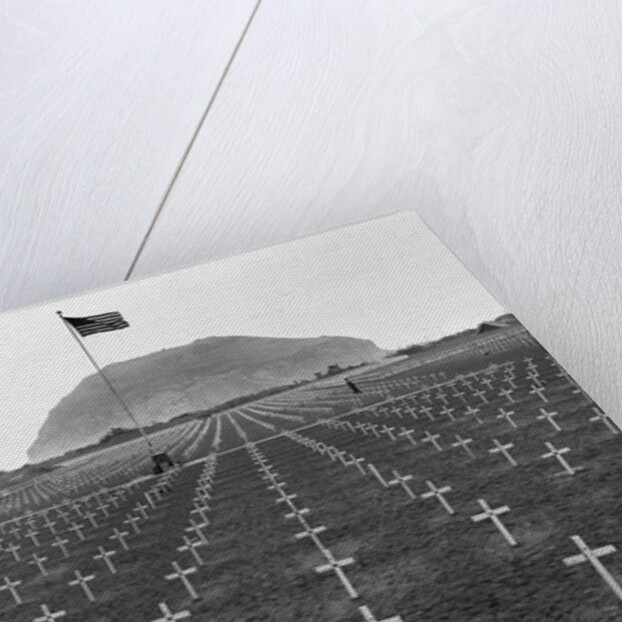 US Marine Cemetery on Iwo Jima by Anonymous