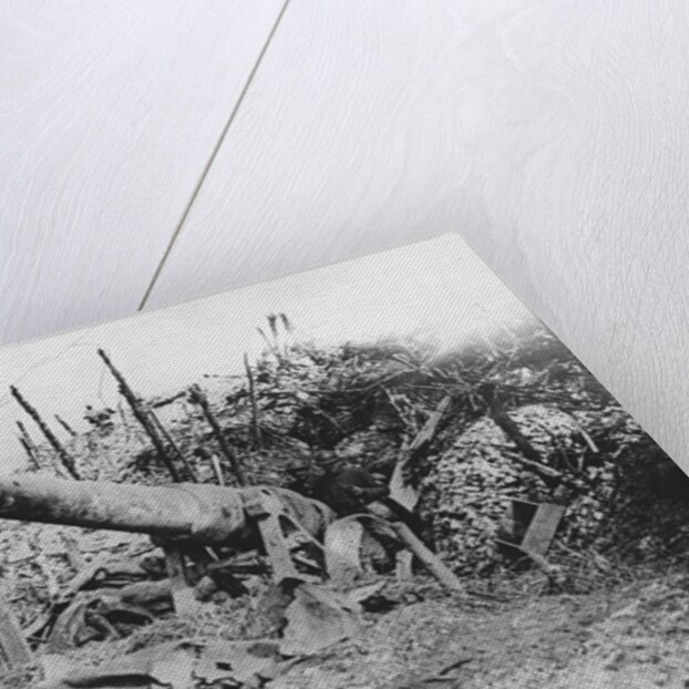 Offensive On The Somme. Abandoned German 150 Guns. by Anonymous