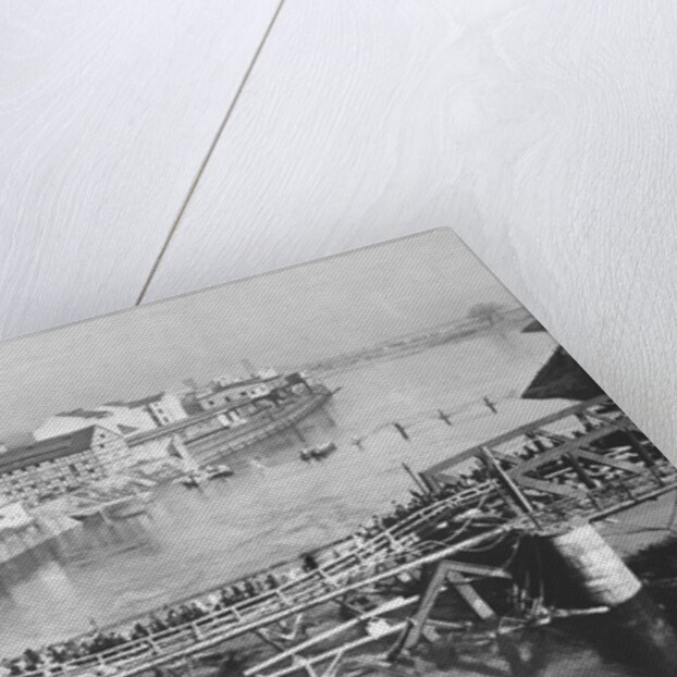 Temporary Bridge at Poznan, Poland, 1939 by Anonymous