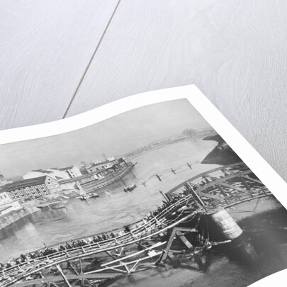 Temporary Bridge at Poznan, Poland, 1939 by Anonymous