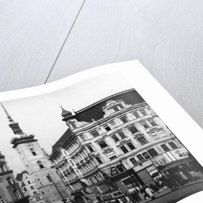 Clock Tower and City Buildings by Anonymous