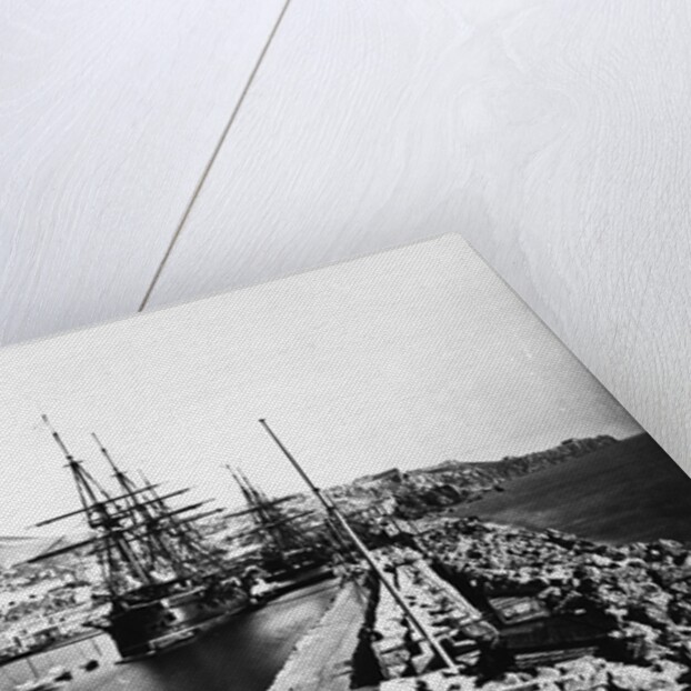 English Ironclad Warships at Gibraltar by Anonymous