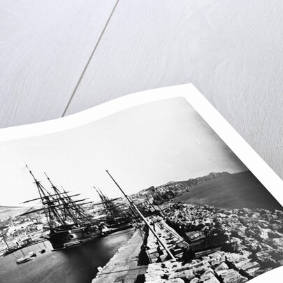 English Ironclad Warships at Gibraltar by Anonymous