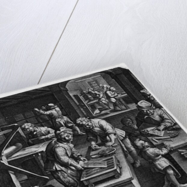 Illustration of a Printing Shop by Johannes Stradanus