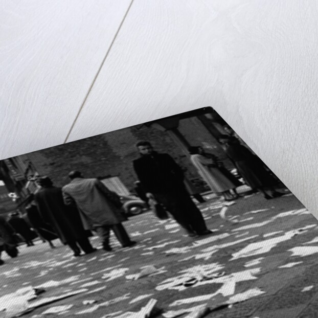 Pamphlet Litter on Saarbrucken Street, 1955 by Anonymous