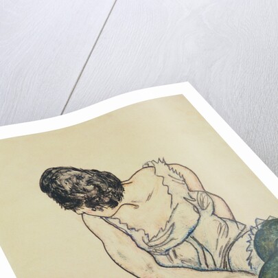 Seated Woman with Green Stockings by Egon Schiele