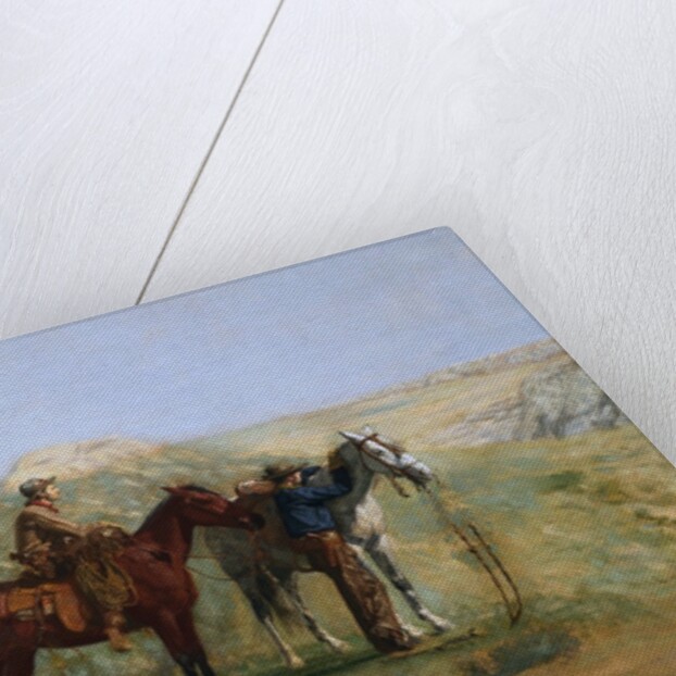 Detail of Cowboys in the Badlands by Thomas Eakins