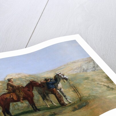 Detail of Cowboys in the Badlands by Thomas Eakins