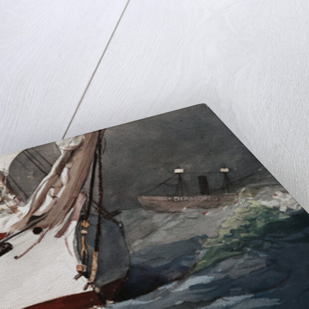 Reefing Sails Around Diamond Shoals, Cape Hatteras by Winslow Homer