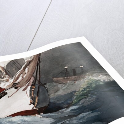 Reefing Sails Around Diamond Shoals, Cape Hatteras by Winslow Homer