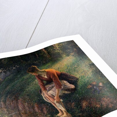 Young Woman Bathing Her Feet in a Brook by Camille Pissarro