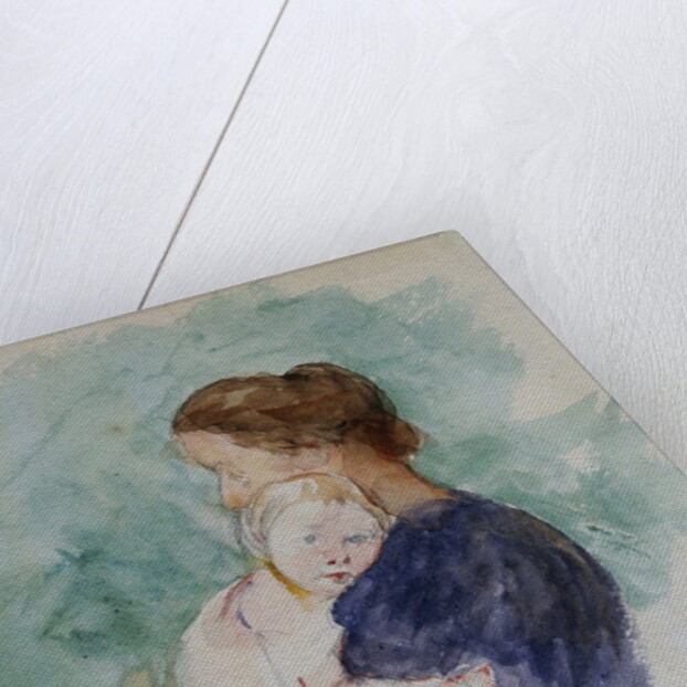 Watercolor of Mother and Child by Mary Cassatt