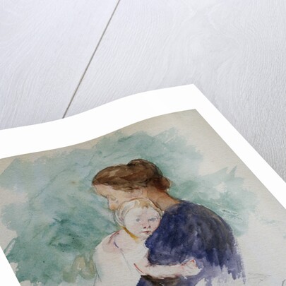 Watercolor of Mother and Child by Mary Cassatt