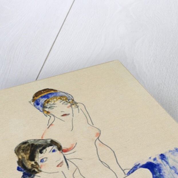 Two Female Nudes by the Water by Egon Schiele