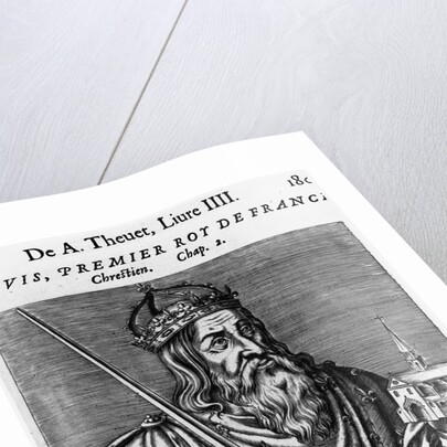 Engraving of Clovis by Andre Thevet