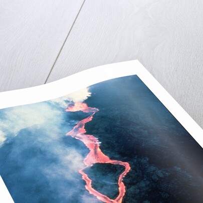 Lava Channel Flowing from Mauna Loa by Anonymous