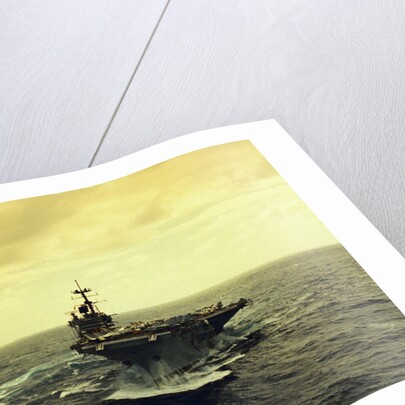USS Saratoga and USS Samuel Eliot Morison Underway in the Atlantic by Anonymous