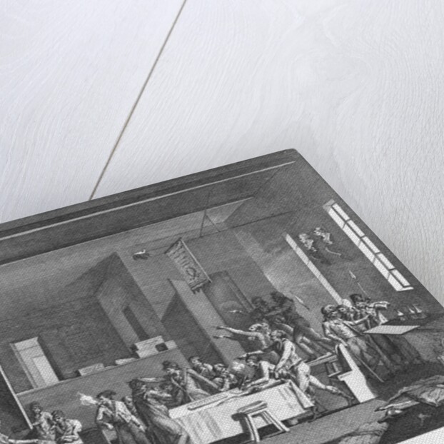 Interieur d'un comite revolutionnaire dous le regime de la terreur by Berthault