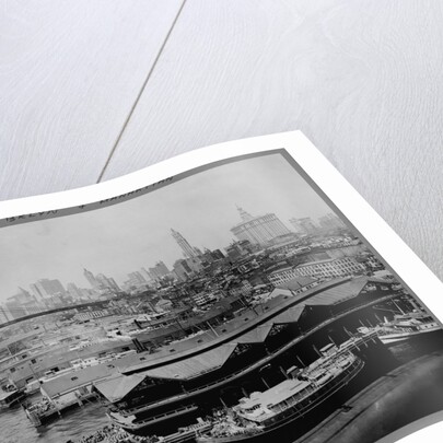 Piers by Brooklyn Bridge, New York by Anonymous