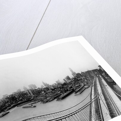 Lower Manhattan From the top the Brooklyn Bridge by Anonymous