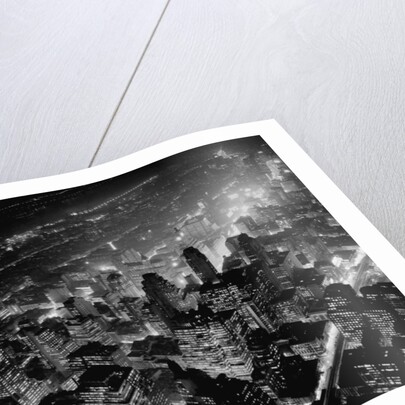 Overview of Manhattan at Night by Anonymous